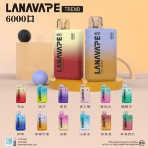 Alternative view of 【LANA】6000口拋棄式電子煙 Mesh網狀發熱芯技術 擊喉感紮實平穩 3%尼古丁鹽完美比例 550mAh充電續航 全台現貨秒發